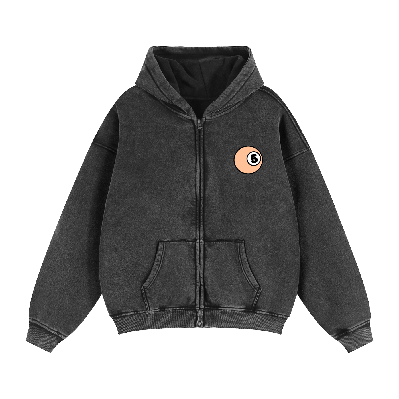 Zip-Through Boxy Fleece Hoodie