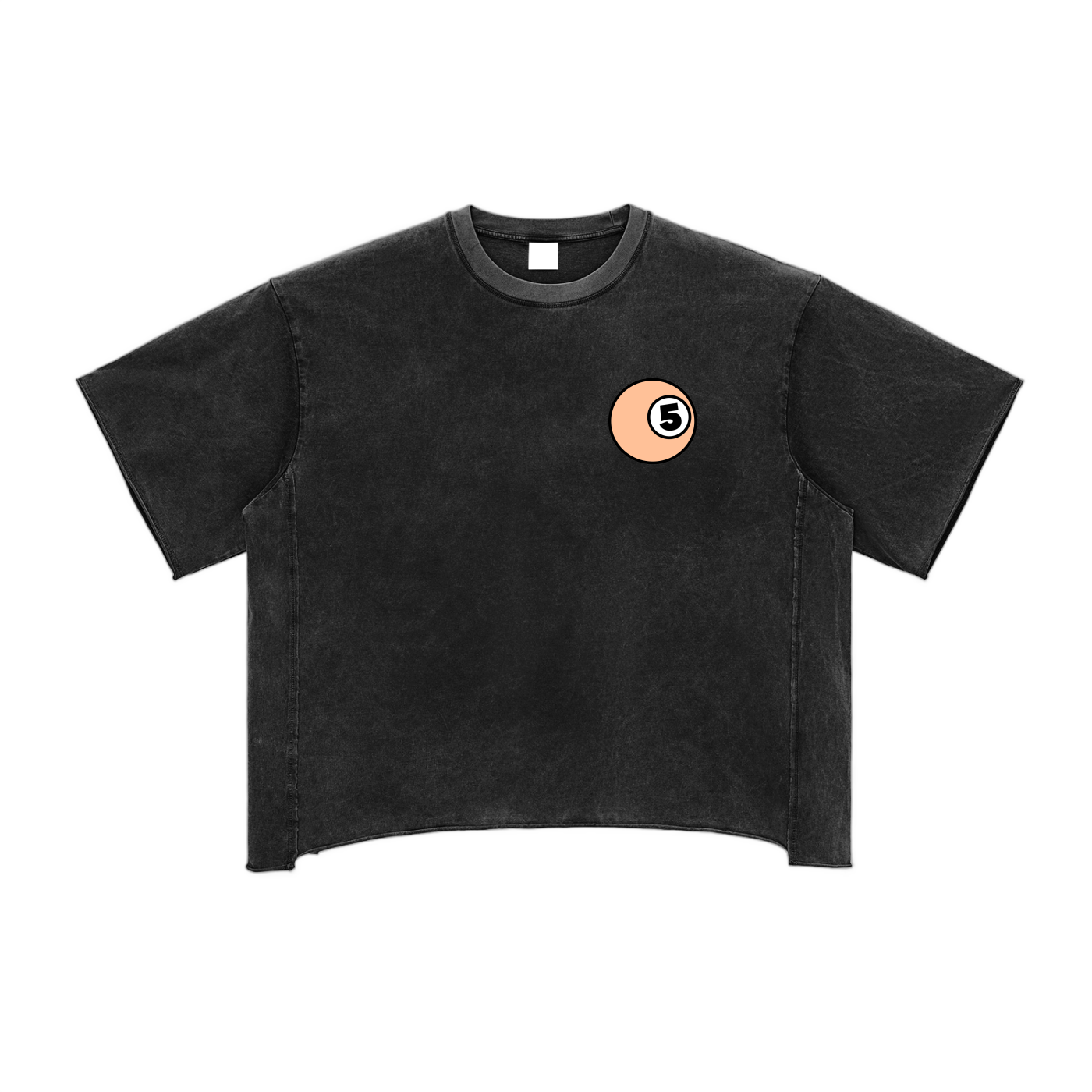 Raw Edge Snow Washed Boxy T-Shirt